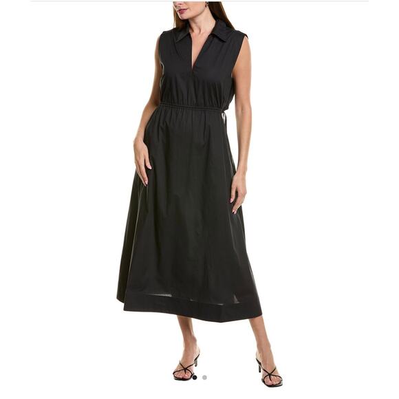 Rag & Bone Black Joan Sleeveless Poplin A-Line Dress - Medium - Picture 1 of 7